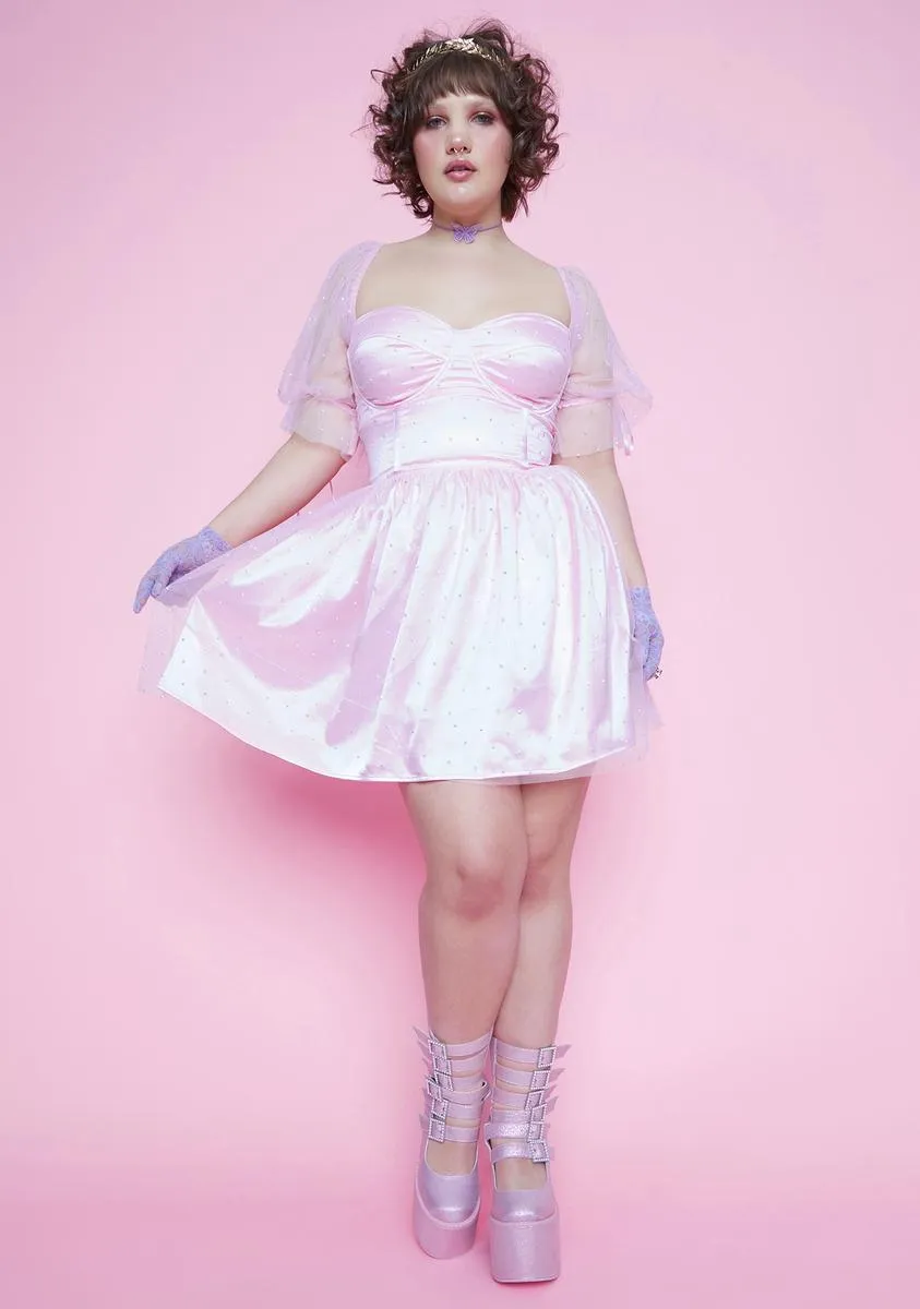 It's Pure Bliss Rhinestone Babydoll Dress