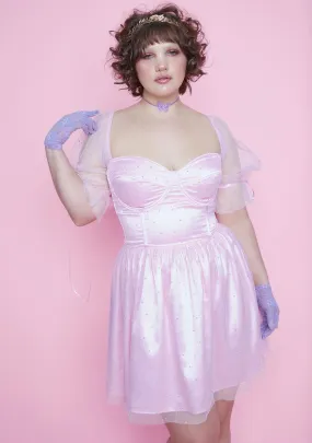 It's Pure Bliss Rhinestone Babydoll Dress
