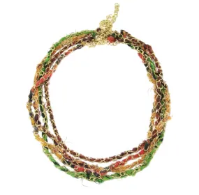 Kantha Multi-Strand Layering Necklace