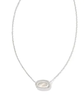 KS Elisa Ridge Frame Necklace- Pearl