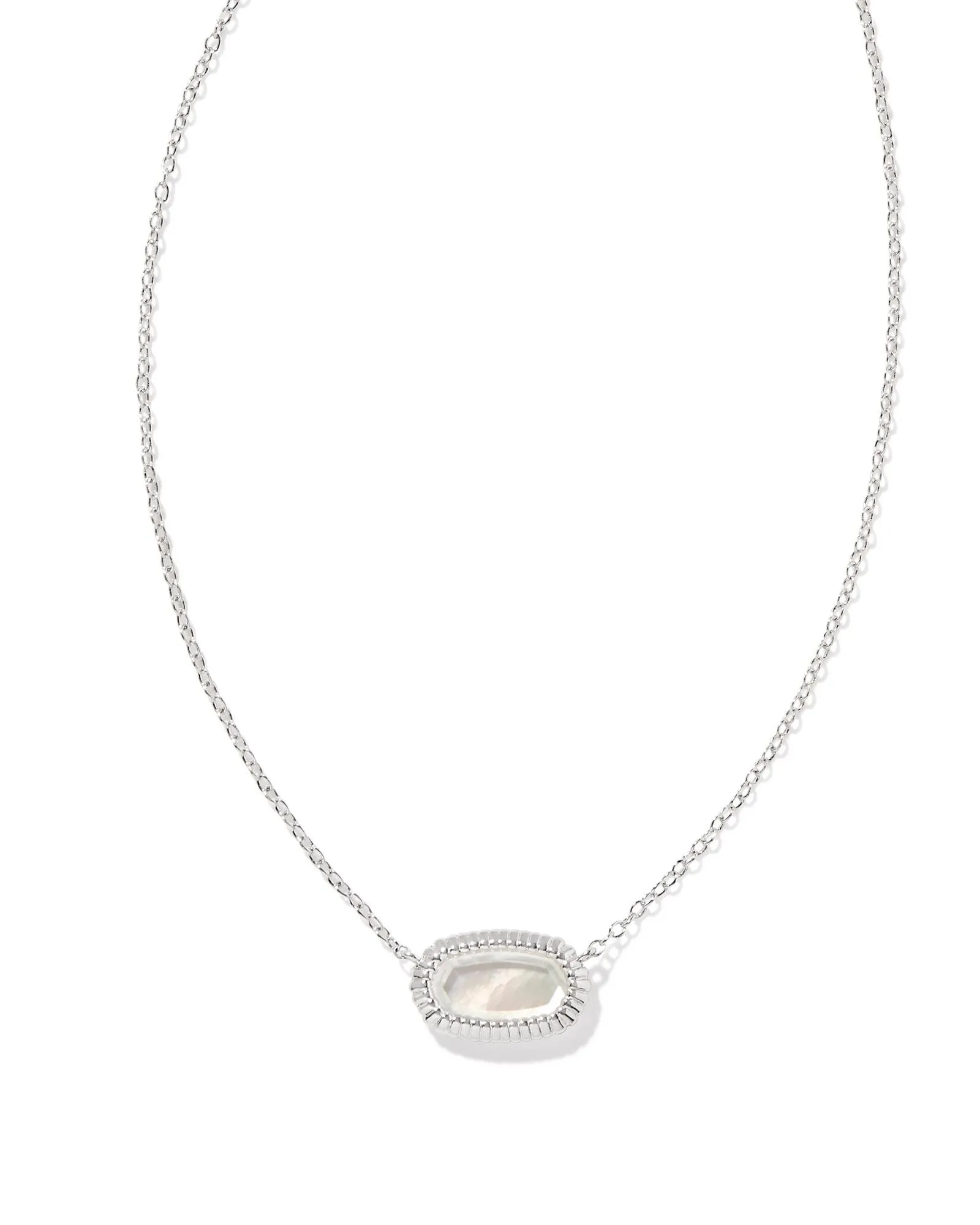 KS Elisa Ridge Frame Necklace- Pearl