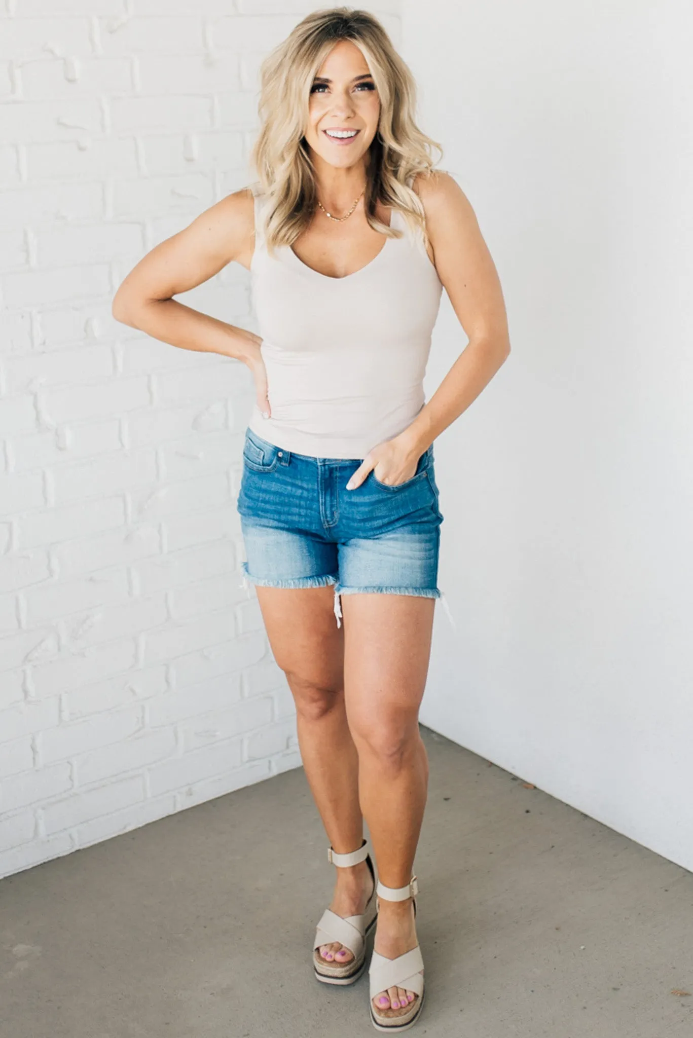 Lined V-Neck Layering Tank