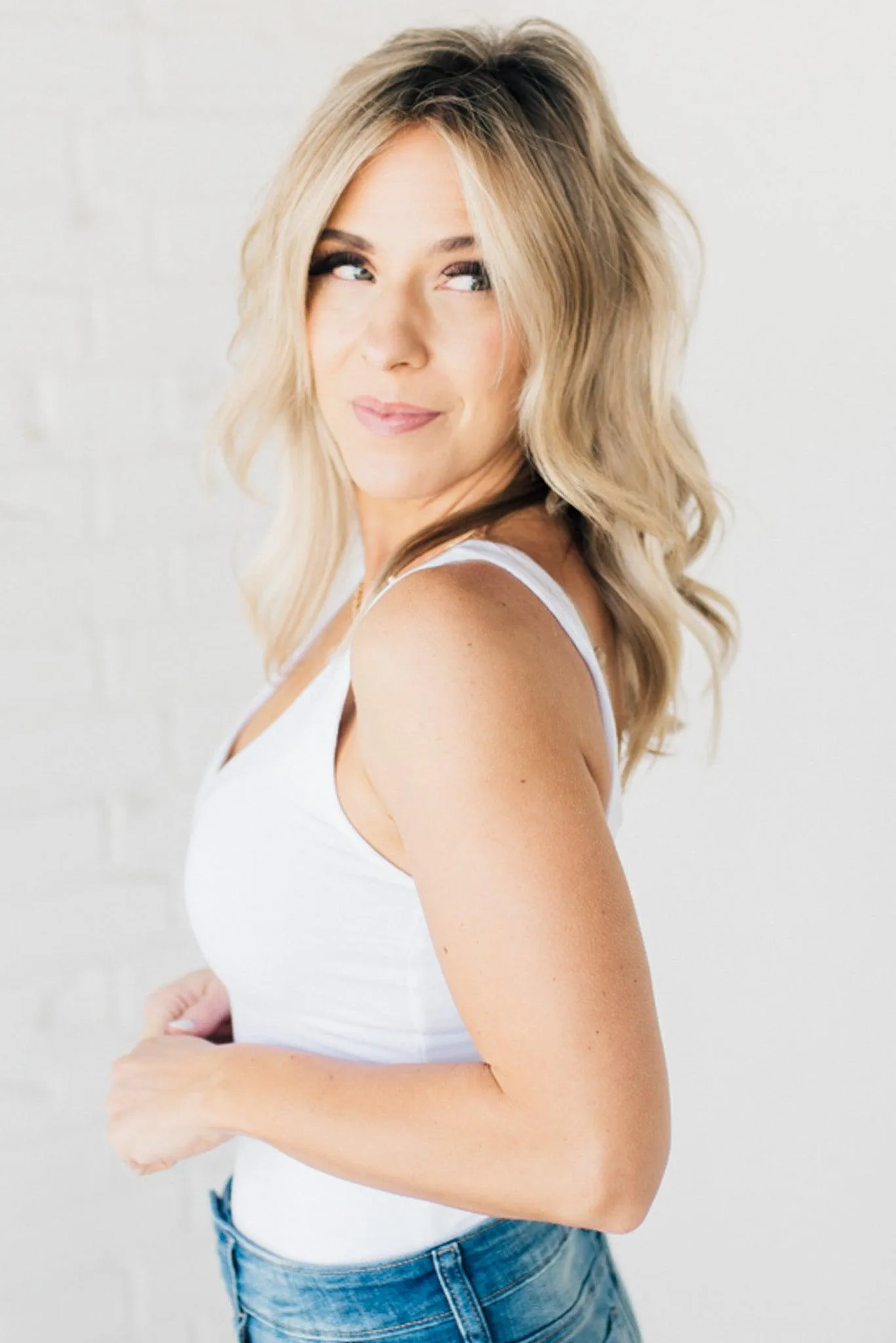Lined V-Neck Layering Tank