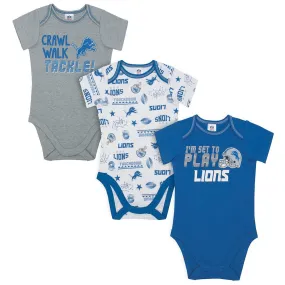 Lions Baby 3-Pack Short Sleeve Bodysuit