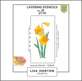 Lisa Horton Crafts Daffodil Slimline Layering Stencils