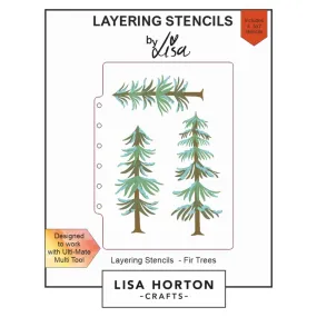 Lisa Horton Crafts Layering Stencils Fir Trees