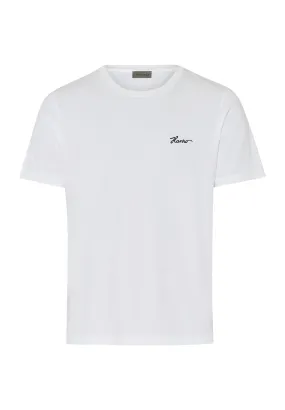 Living Shirts Jersey Cotton Crew Neck Logo T-Shirt | White 75853-101