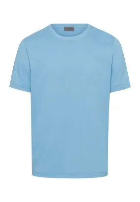 Living Shirts Jersey Cotton Crew Neck T-Shirt | Bonnie Blue 75050-1597