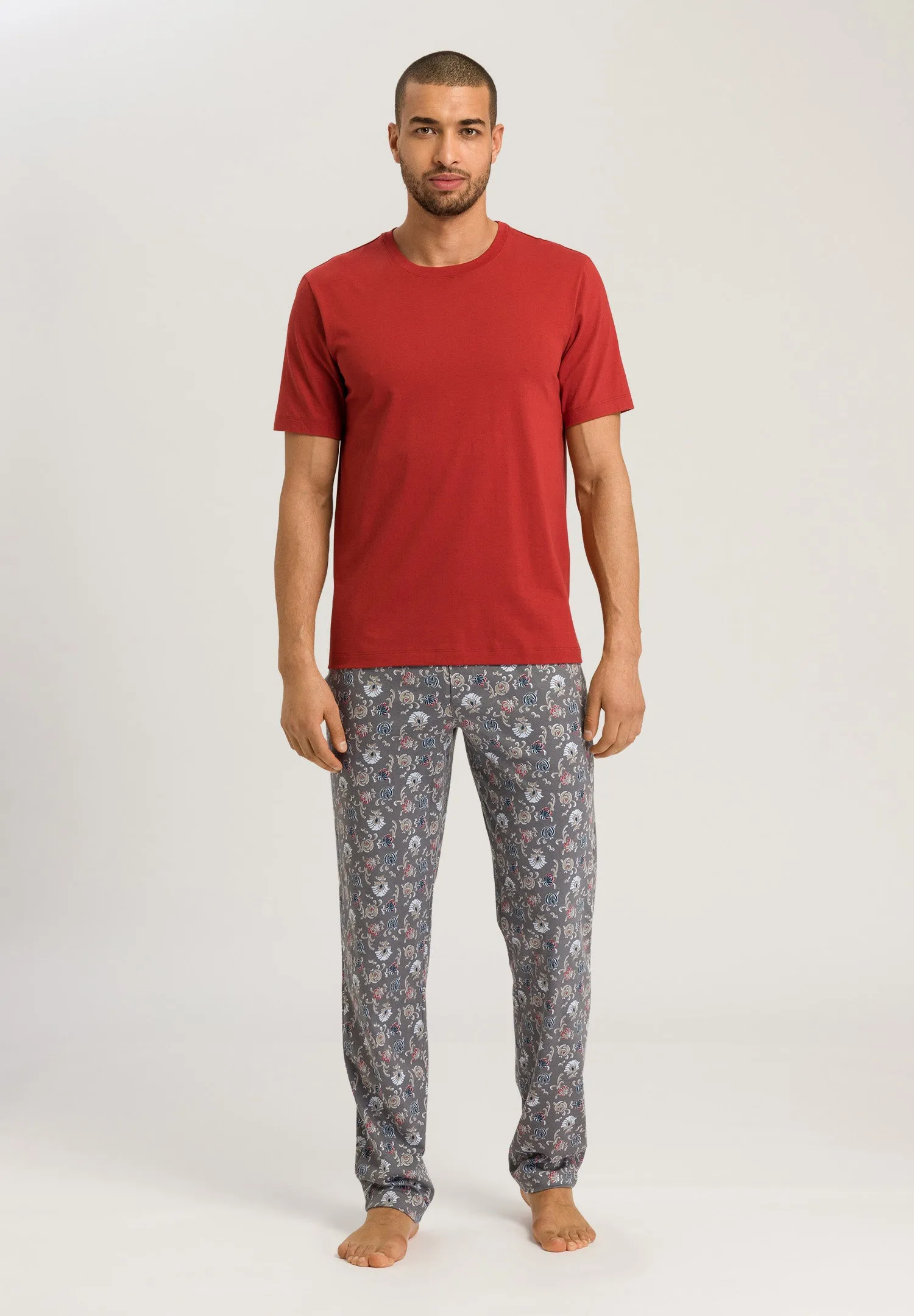 Living Shirts Jersey Cotton Crew Neck T-Shirt | Red Ochre 75050-2422