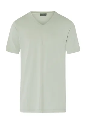 Living Shirts Jersey Cotton V-Neck T-Shirt | Mineral Green 75051-2168