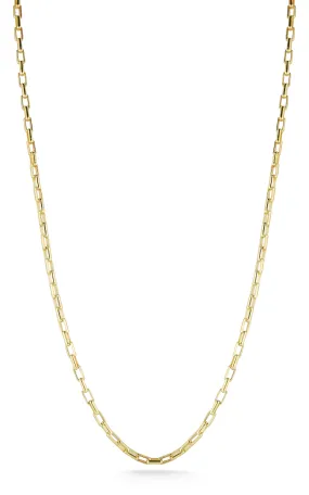 Long Link Box Chain Necklace