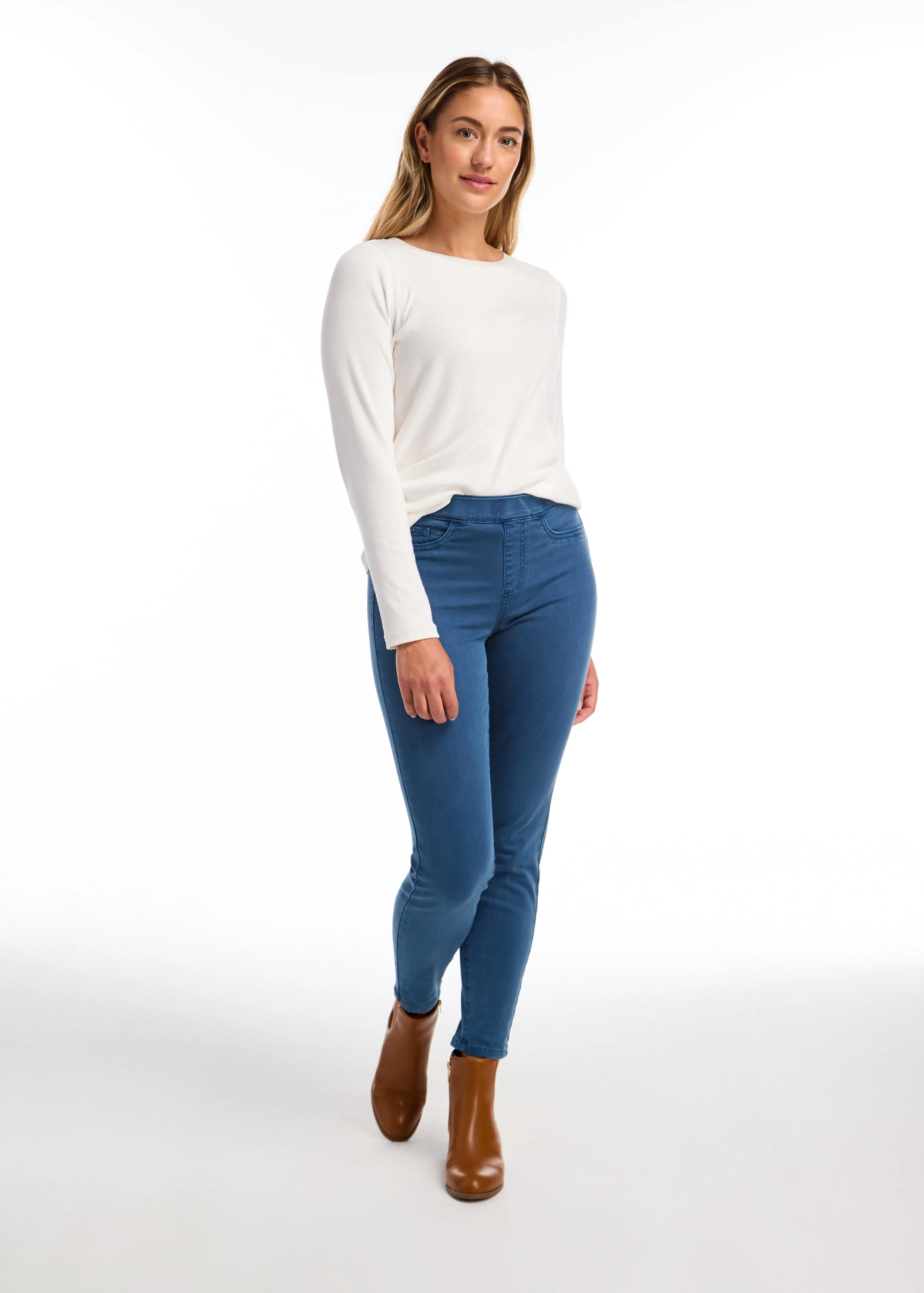 Long-Sleeve Boat Neck Top