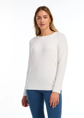 Long-Sleeve Boat Neck Top