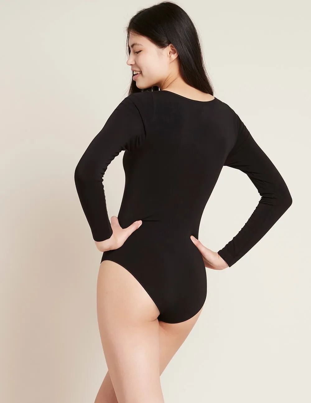 Long Sleeve Bodysuit- Black