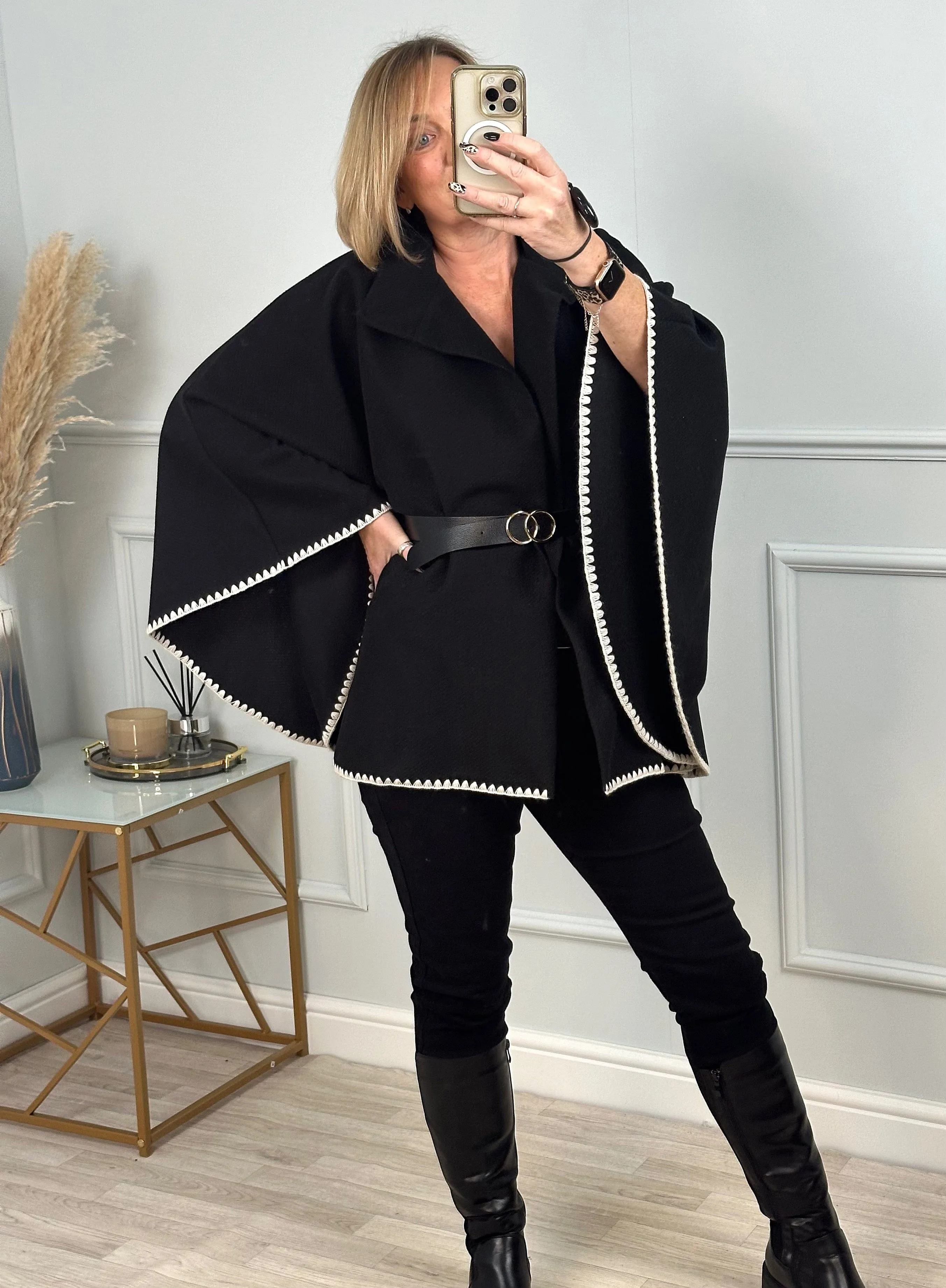 Lucinda Belted Cape 10-18 NO RETURNS ON SALE ITEMS