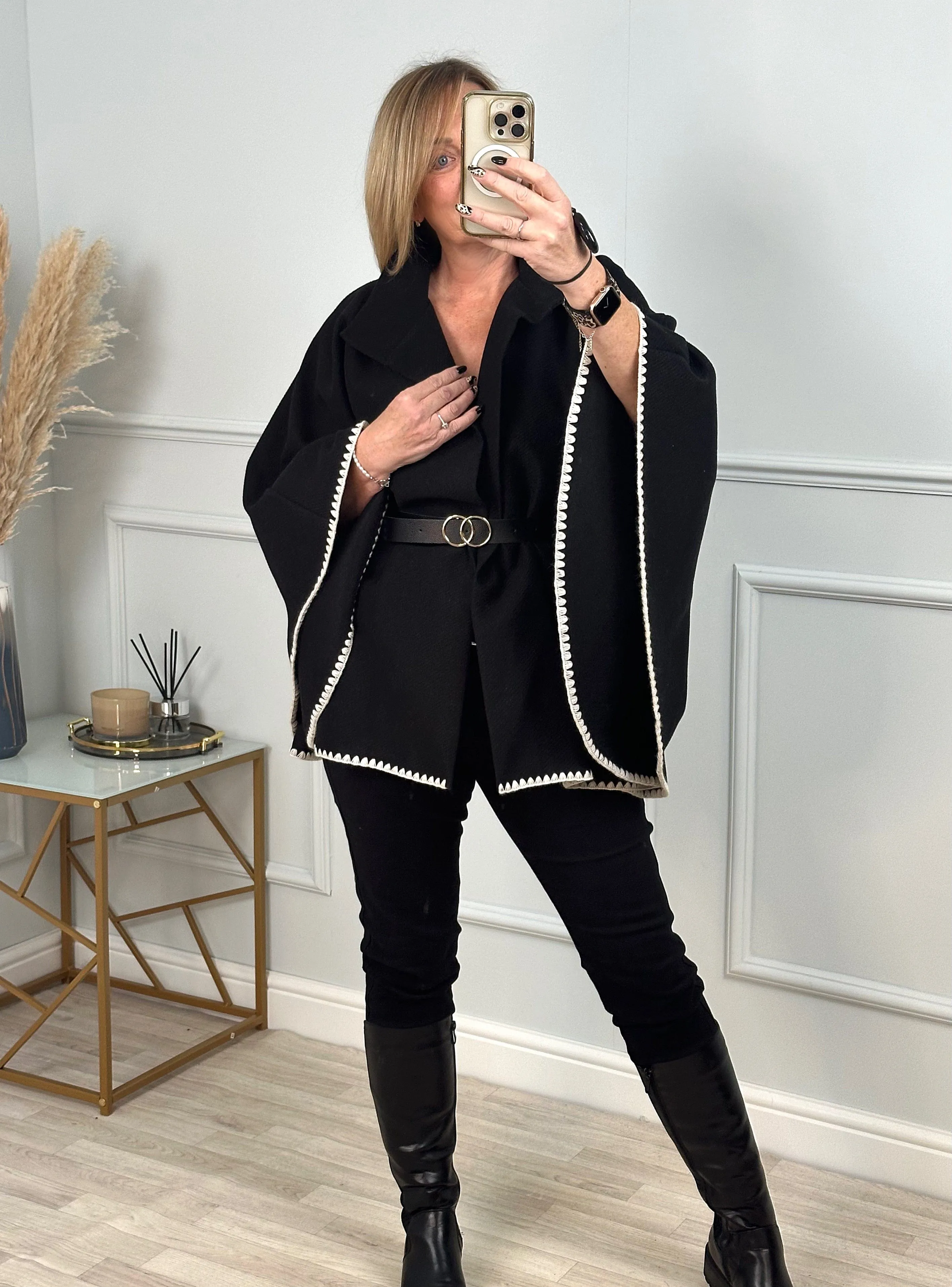Lucinda Belted Cape 10-18 NO RETURNS ON SALE ITEMS