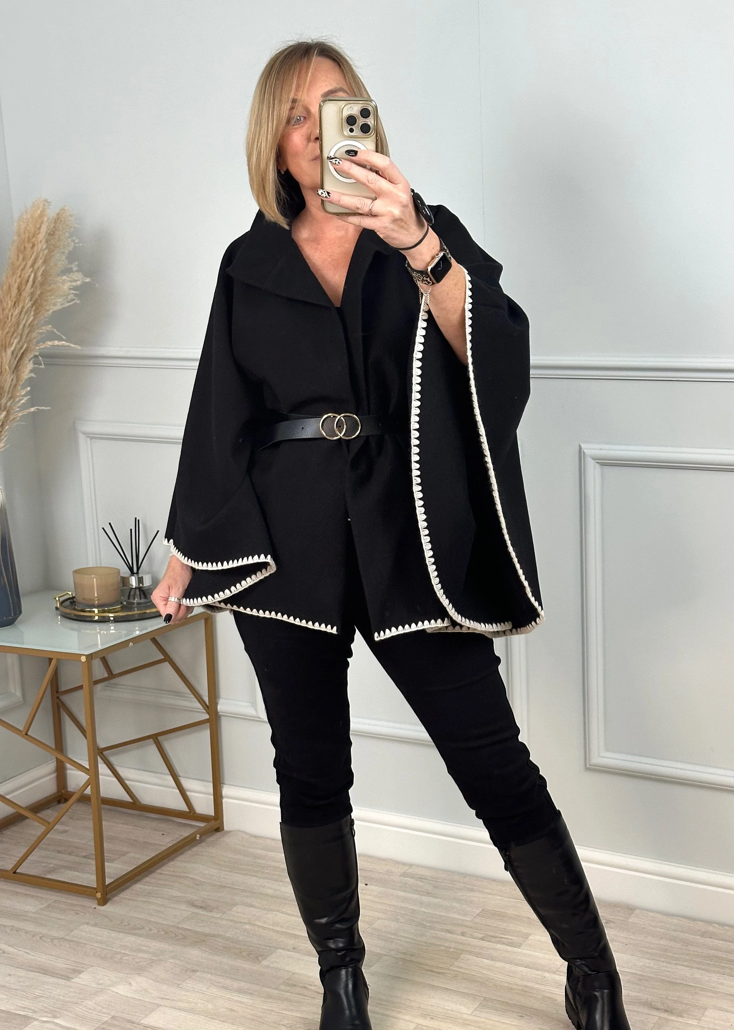 Lucinda Belted Cape 10-18 NO RETURNS ON SALE ITEMS