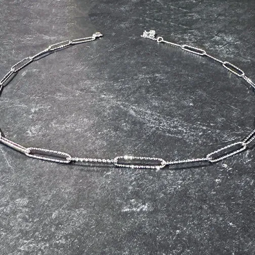 Luxe Link Textured Paperclip Chain Necklace (GOLD OR SILVER)
