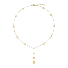 Marco Biecgo 18K Yellow Gold Africa Lariat Necklace with Diamonds