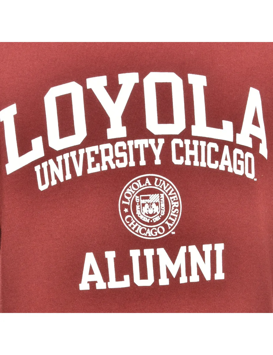Maroon Champion Printed T-shirt - L