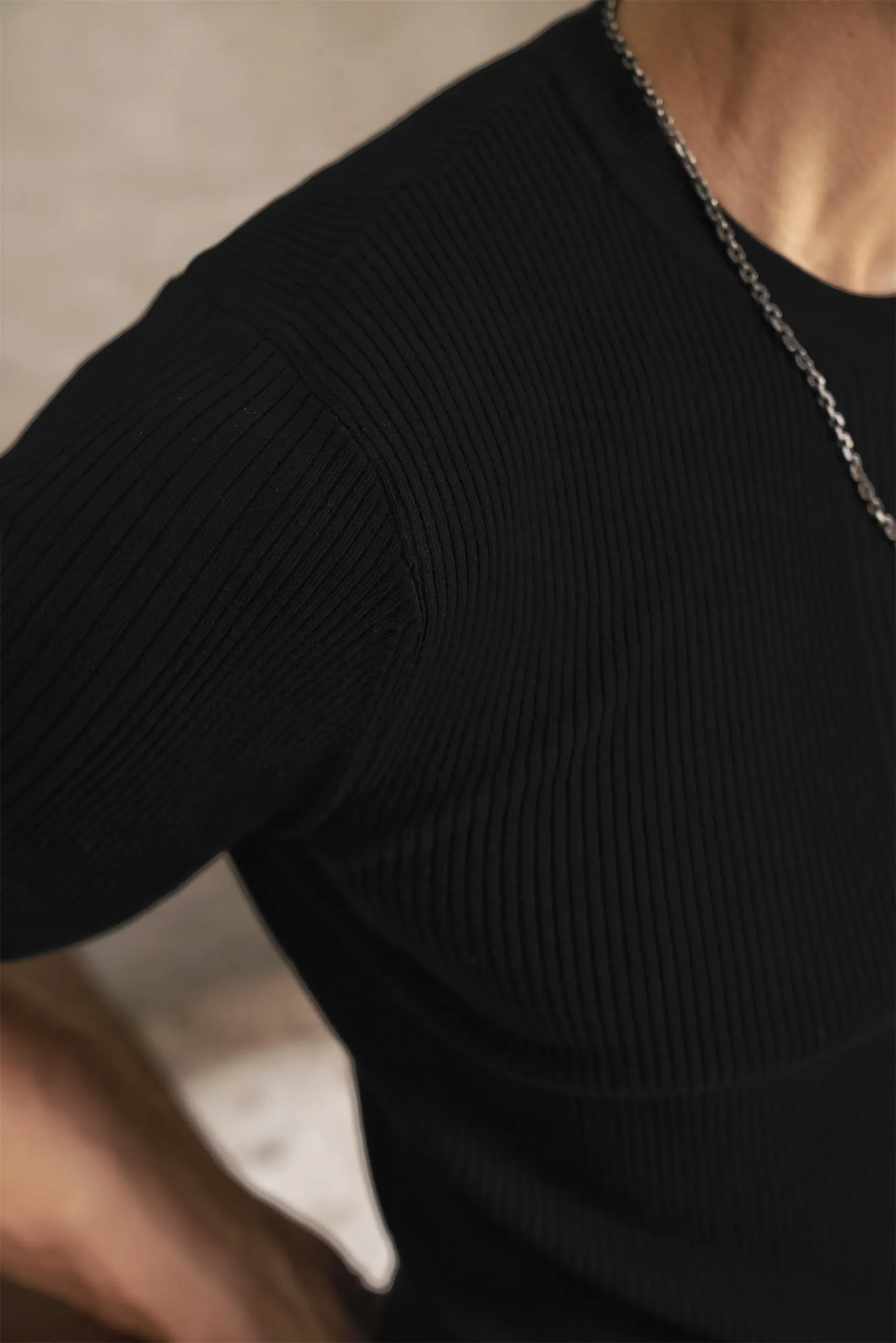 Men's Knitted Stretched T-shirt