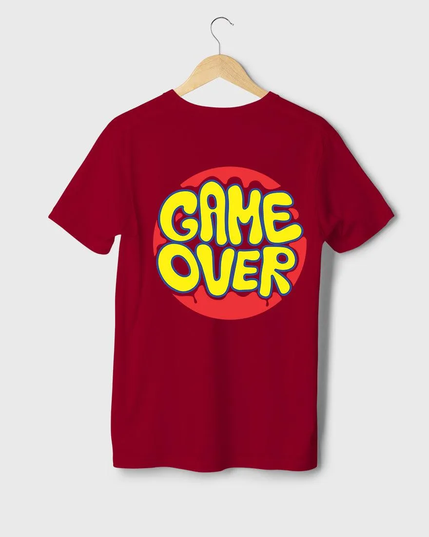 Mens Regular Tshirt Funky Game Over