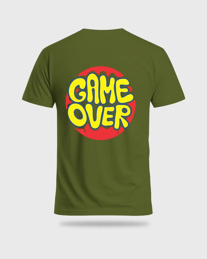 Mens Regular Tshirt Funky Game Over
