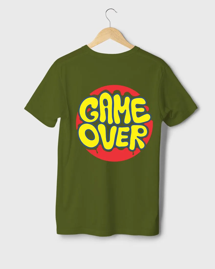 Mens Regular Tshirt Funky Game Over