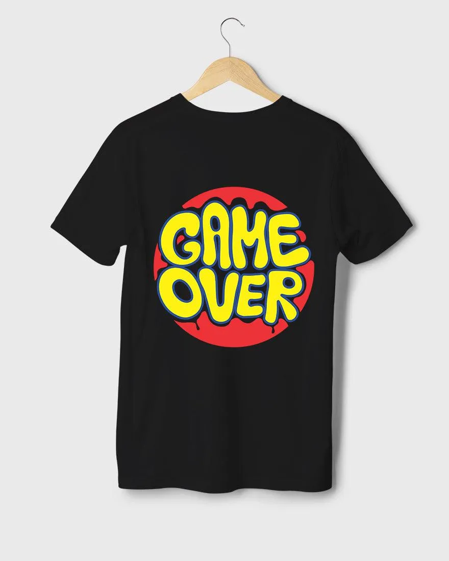 Mens Regular Tshirt Funky Game Over