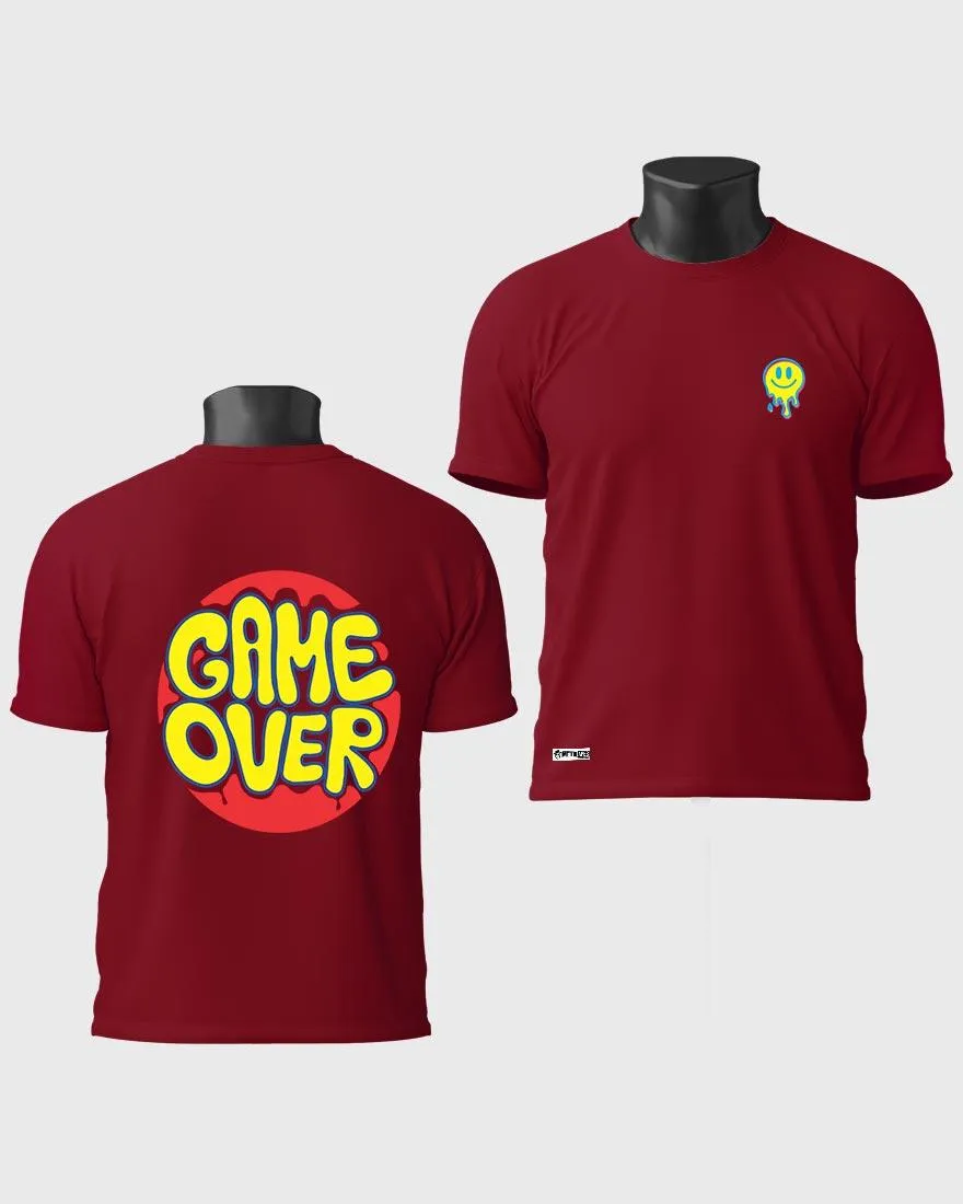 Mens Regular Tshirt Funky Game Over
