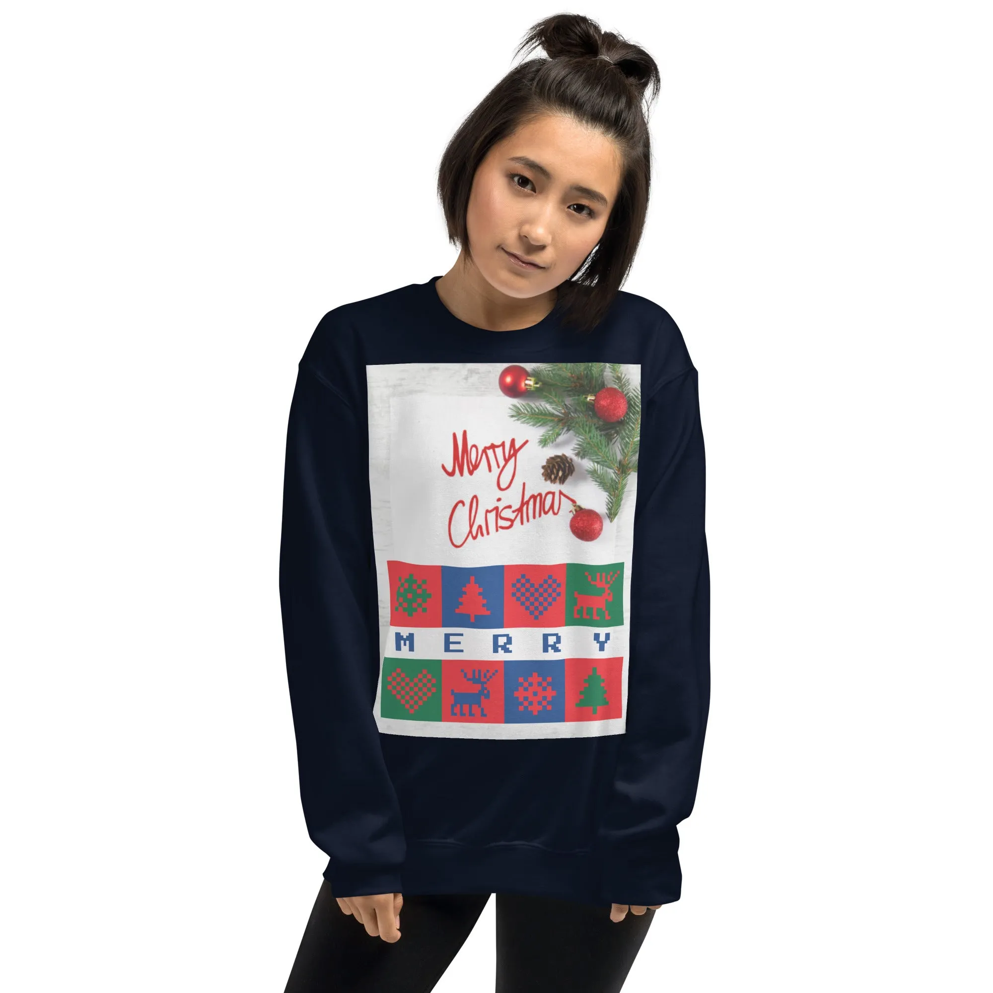 Merry Christmas Sweatshirt (Glamourange Christmas Sweatshirt Womens)