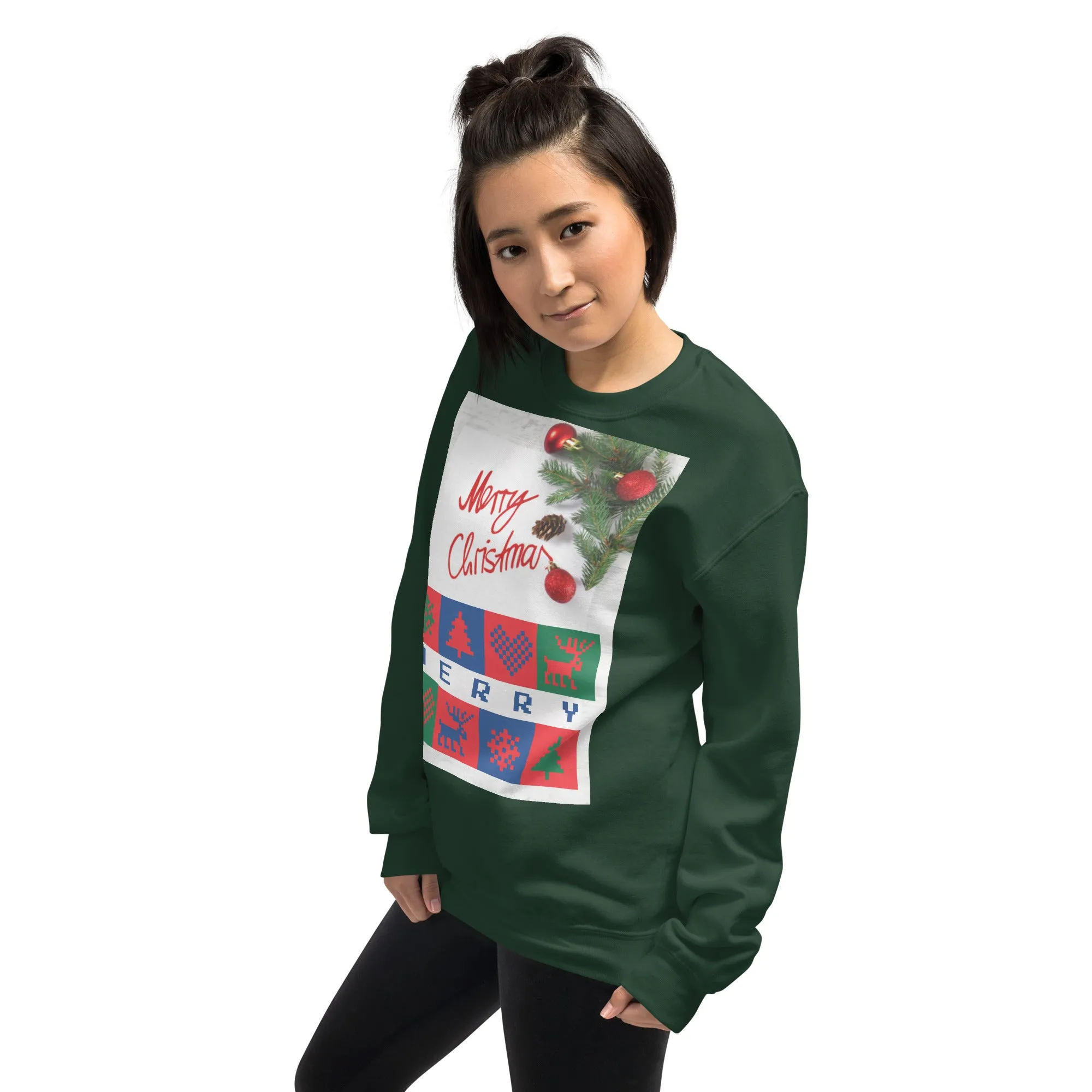 Merry Christmas Sweatshirt (Glamourange Christmas Sweatshirt Womens)