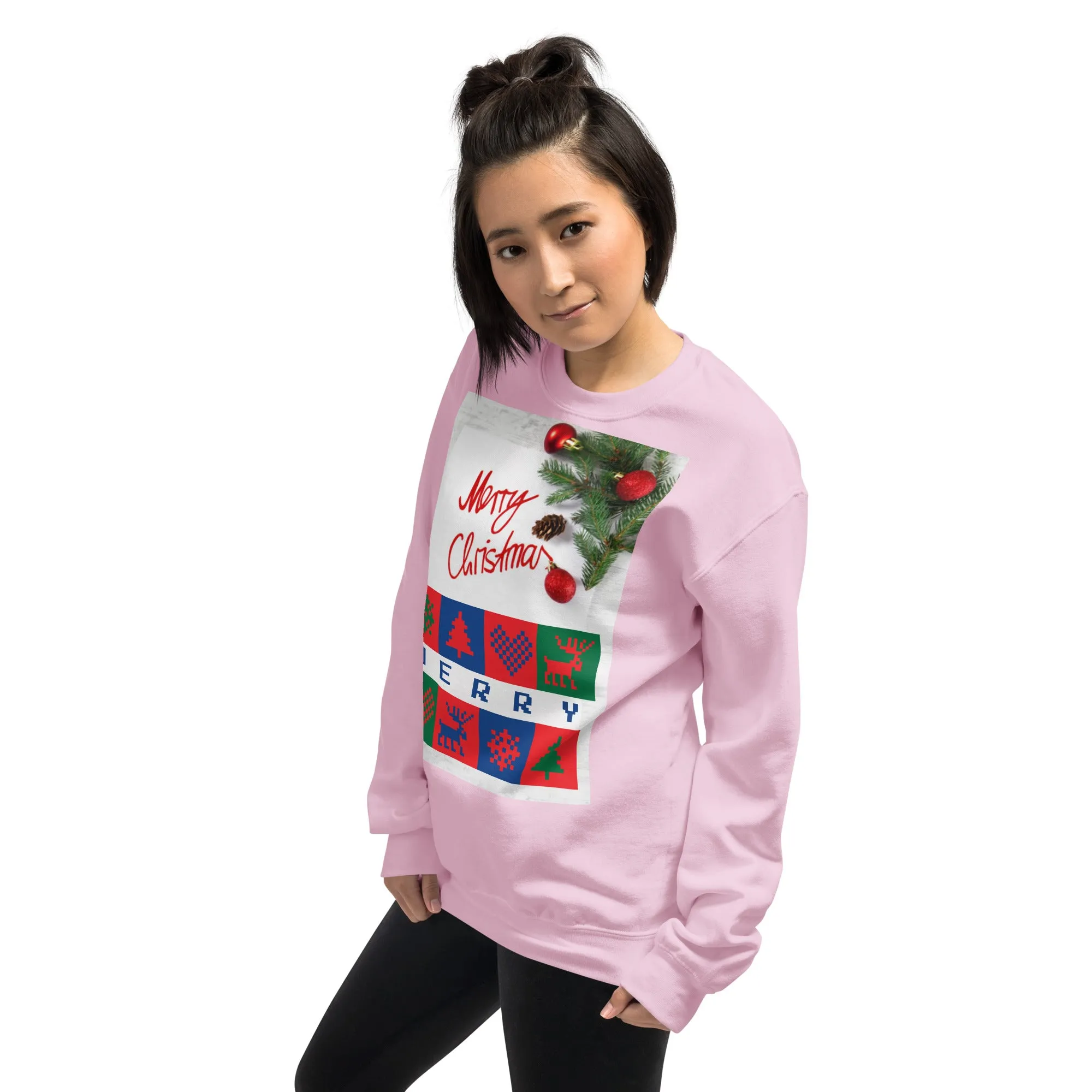 Merry Christmas Sweatshirt (Glamourange Christmas Sweatshirt Womens)