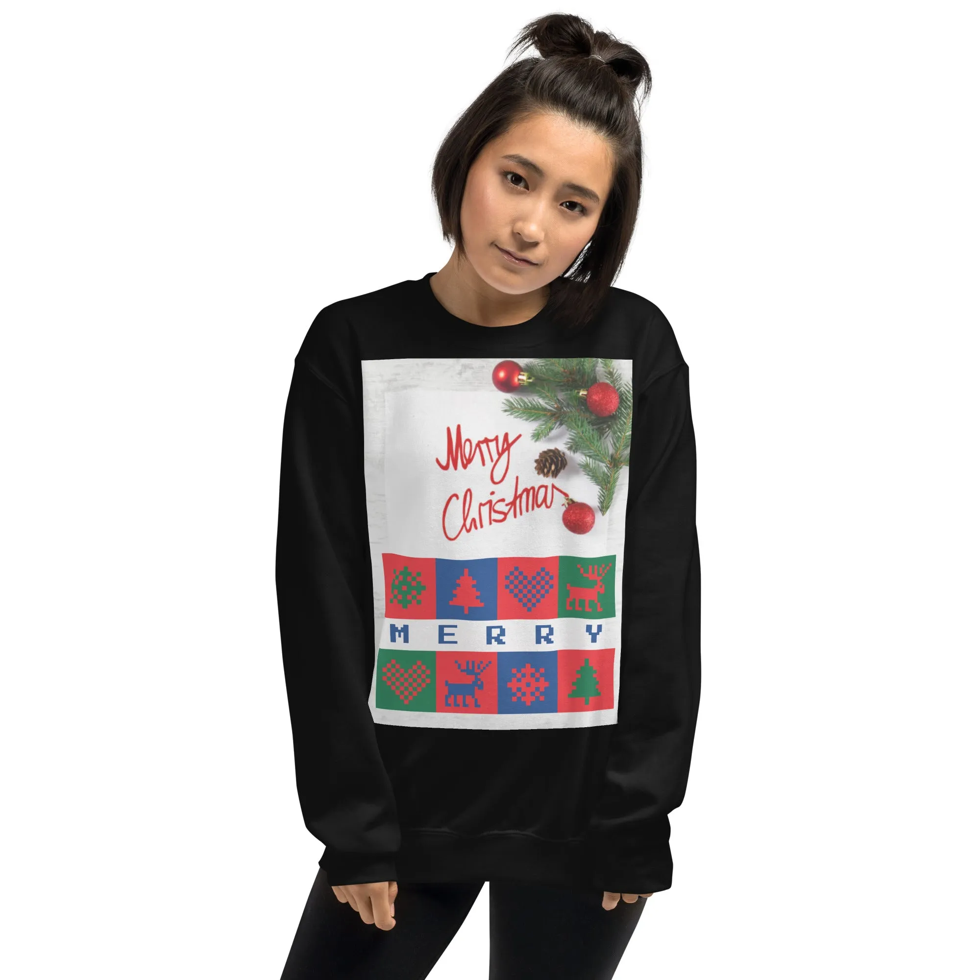 Merry Christmas Sweatshirt (Glamourange Christmas Sweatshirt Womens)