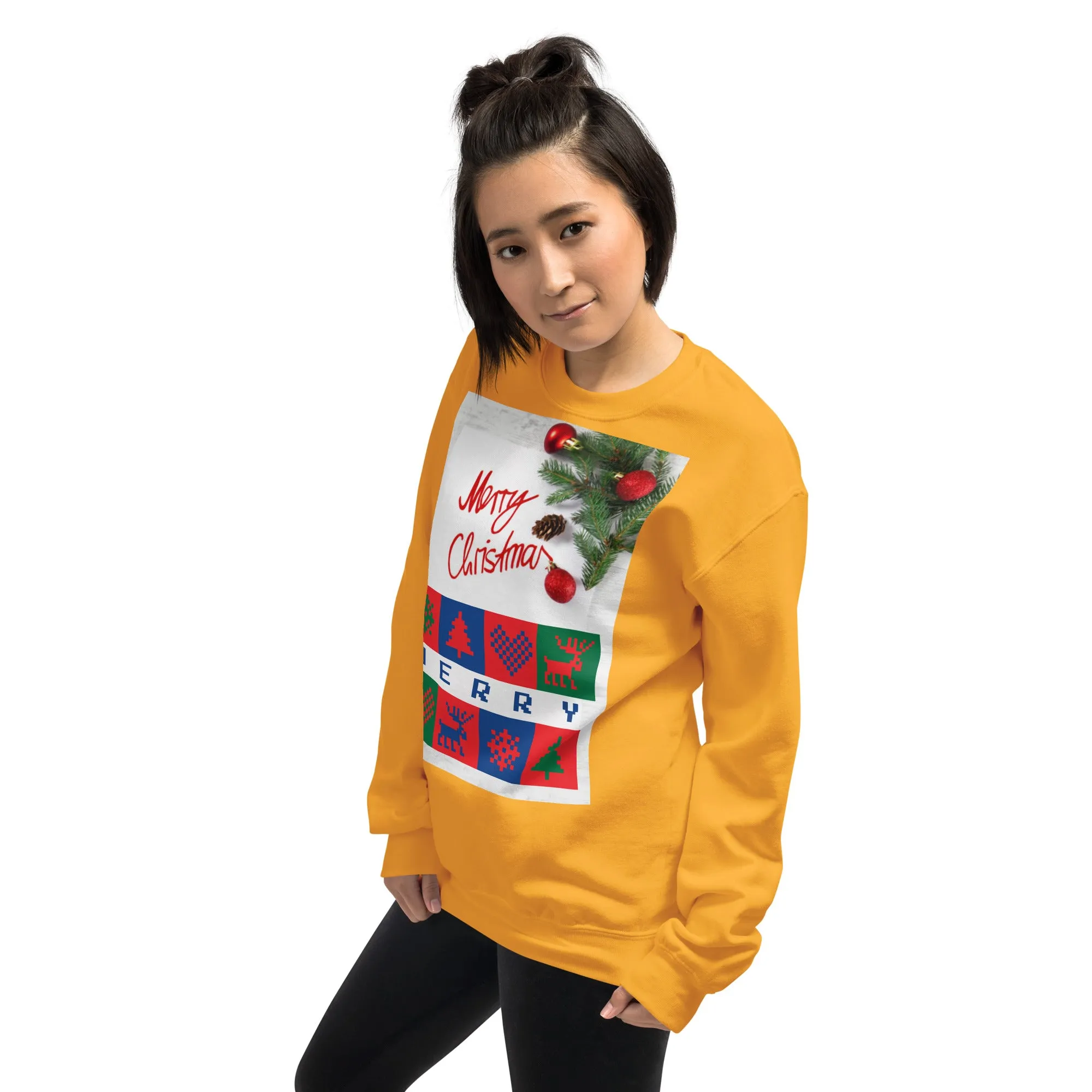 Merry Christmas Sweatshirt (Glamourange Christmas Sweatshirt Womens)