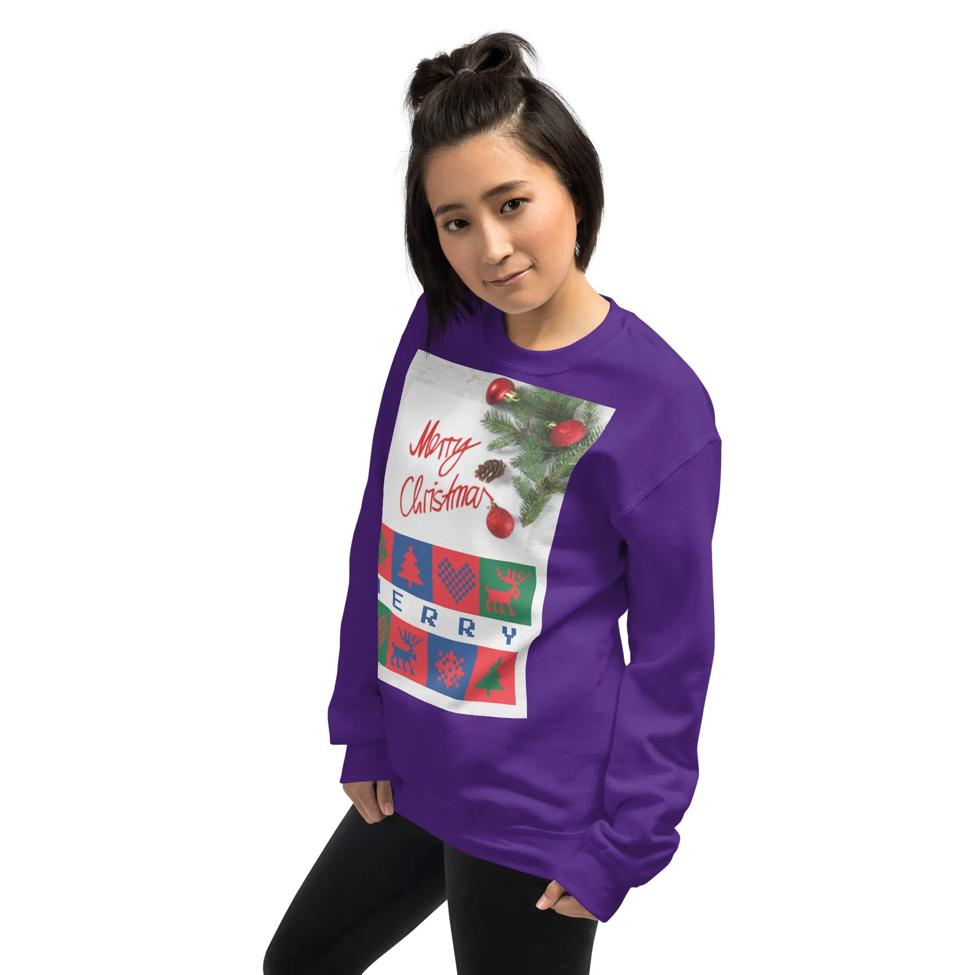 Merry Christmas Sweatshirt (Glamourange Christmas Sweatshirt Womens)