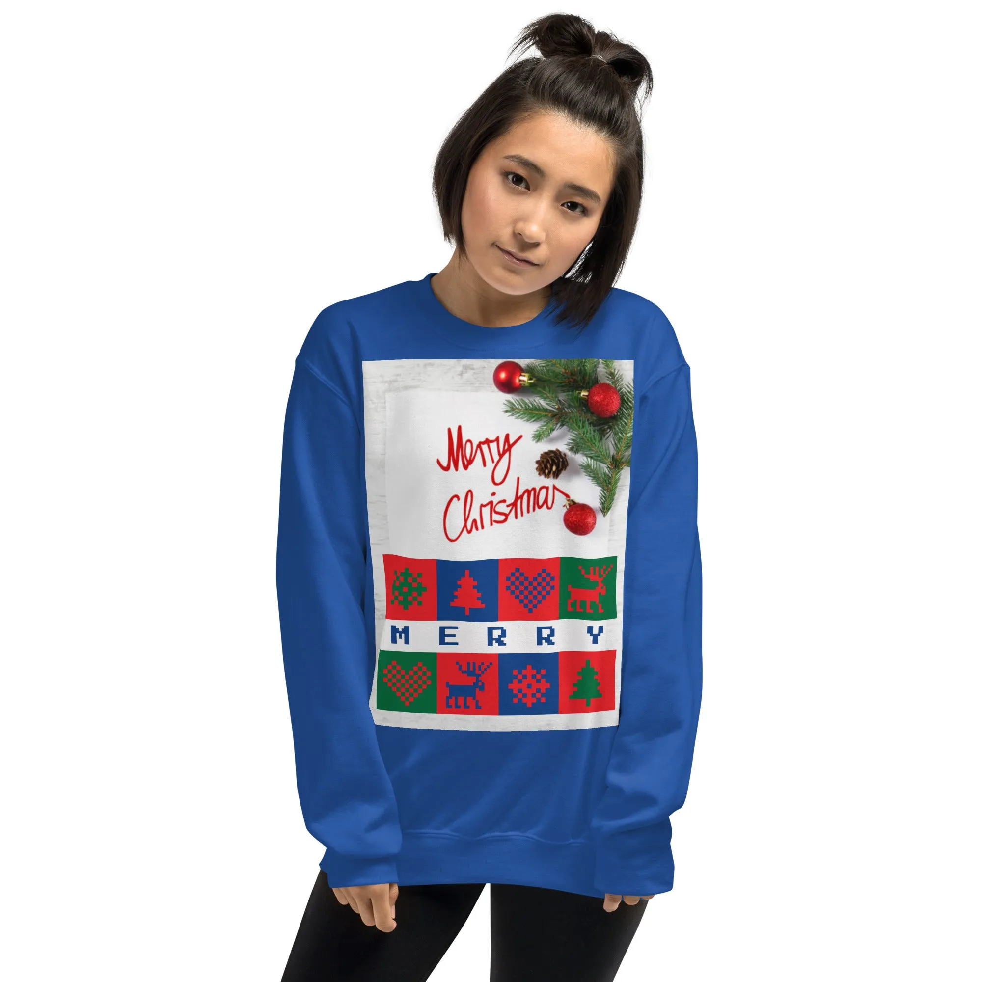 Merry Christmas Sweatshirt (Glamourange Christmas Sweatshirt Womens)