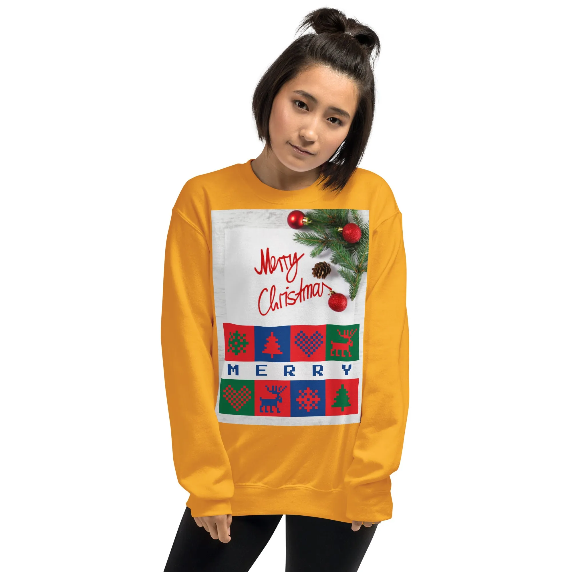 Merry Christmas Sweatshirt (Glamourange Christmas Sweatshirt Womens)