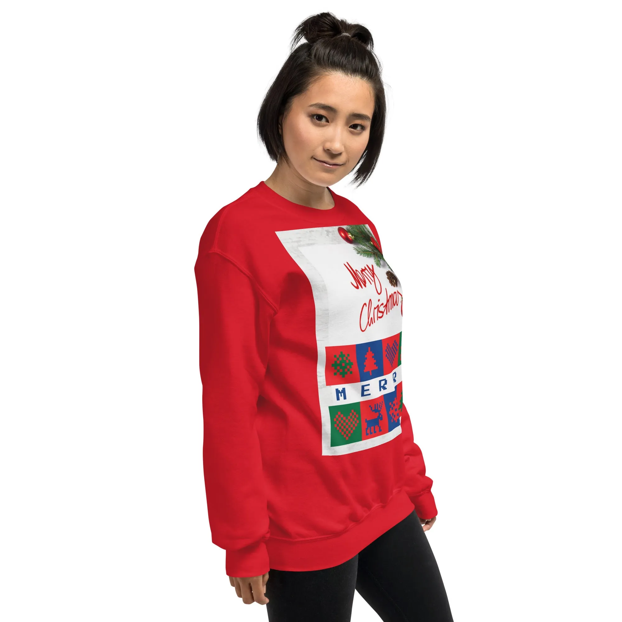Merry Christmas Sweatshirt (Glamourange Christmas Sweatshirt Womens)
