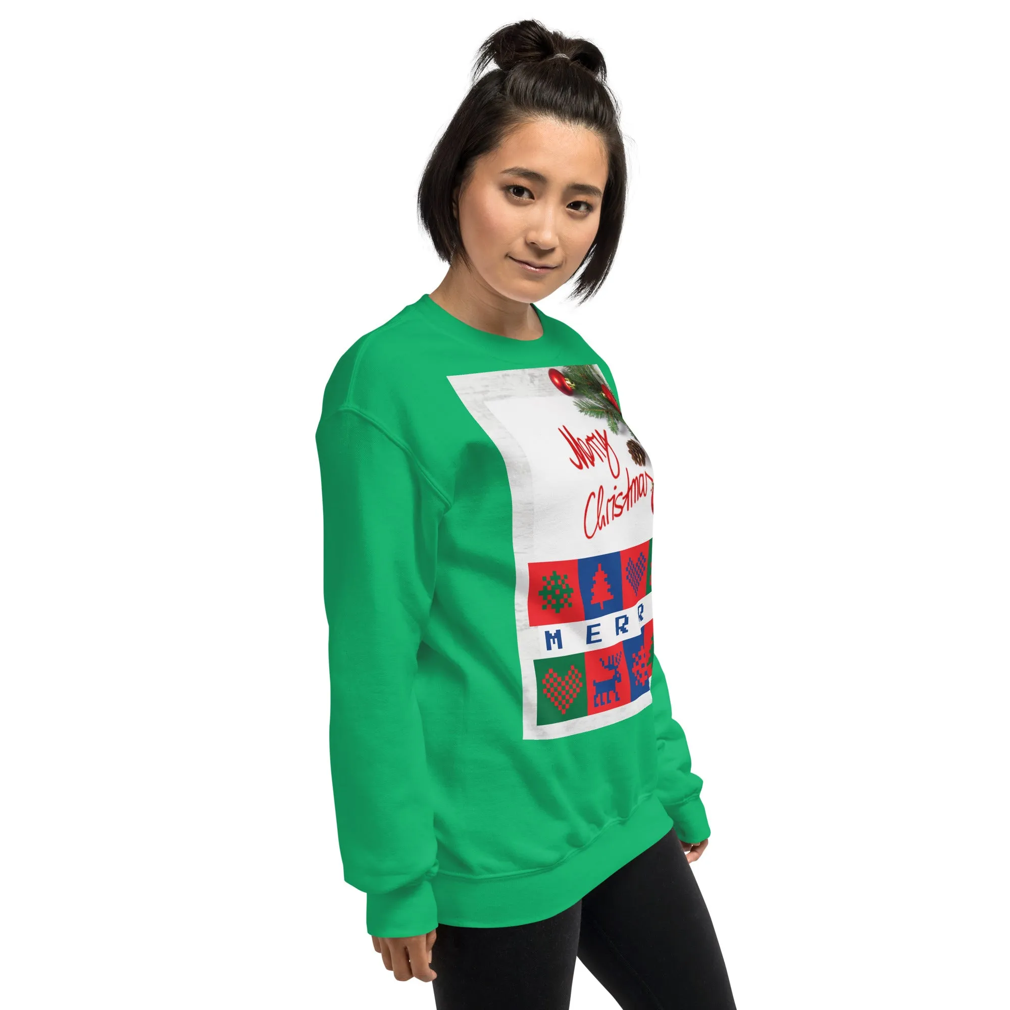 Merry Christmas Sweatshirt (Glamourange Christmas Sweatshirt Womens)