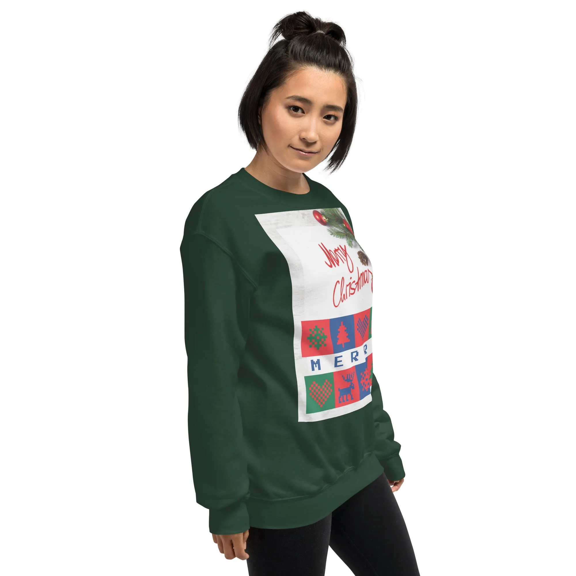 Merry Christmas Sweatshirt (Glamourange Christmas Sweatshirt Womens)