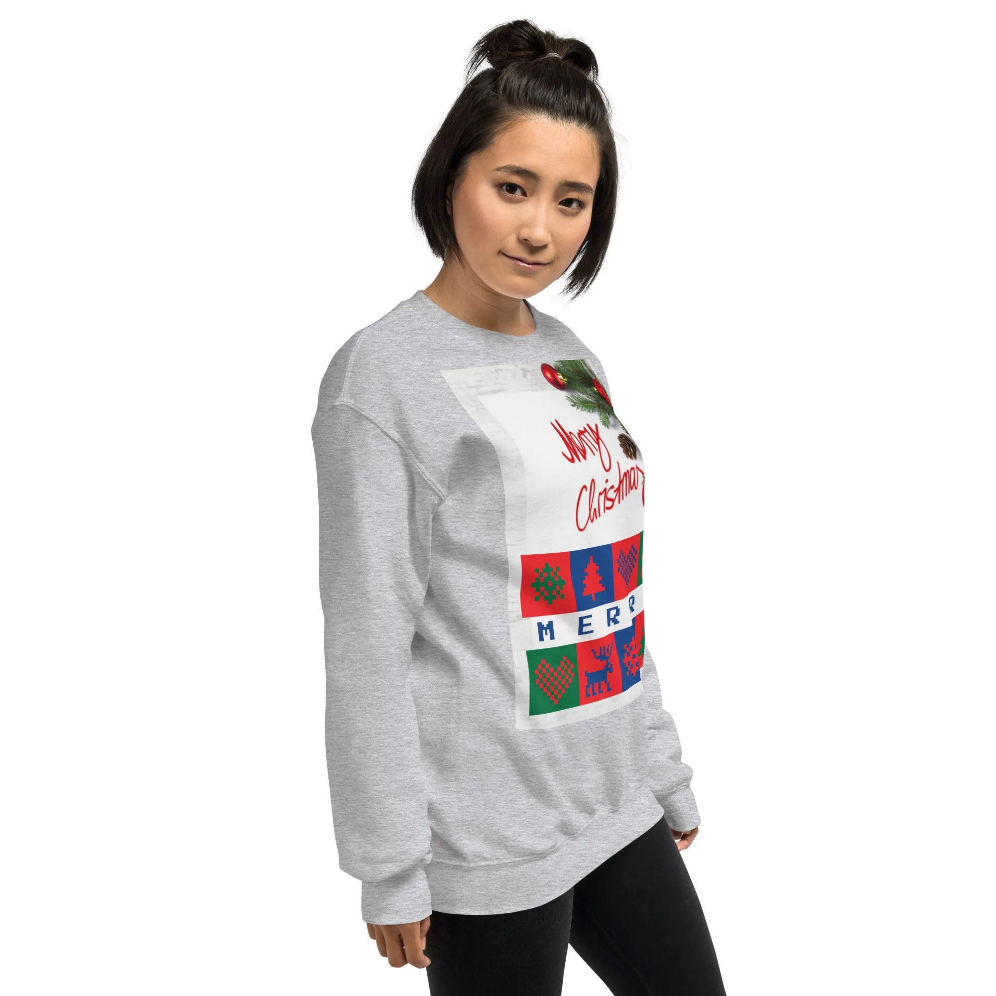 Merry Christmas Sweatshirt (Glamourange Christmas Sweatshirt Womens)