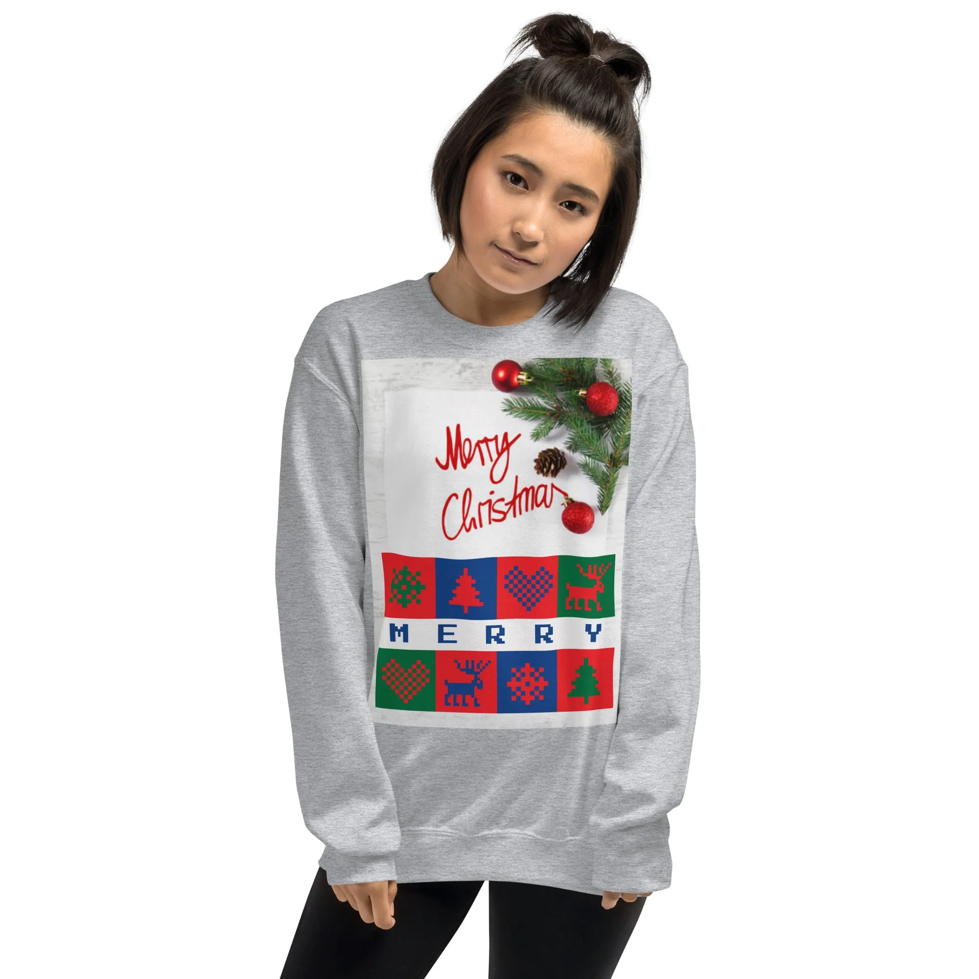 Merry Christmas Sweatshirt (Glamourange Christmas Sweatshirt Womens)