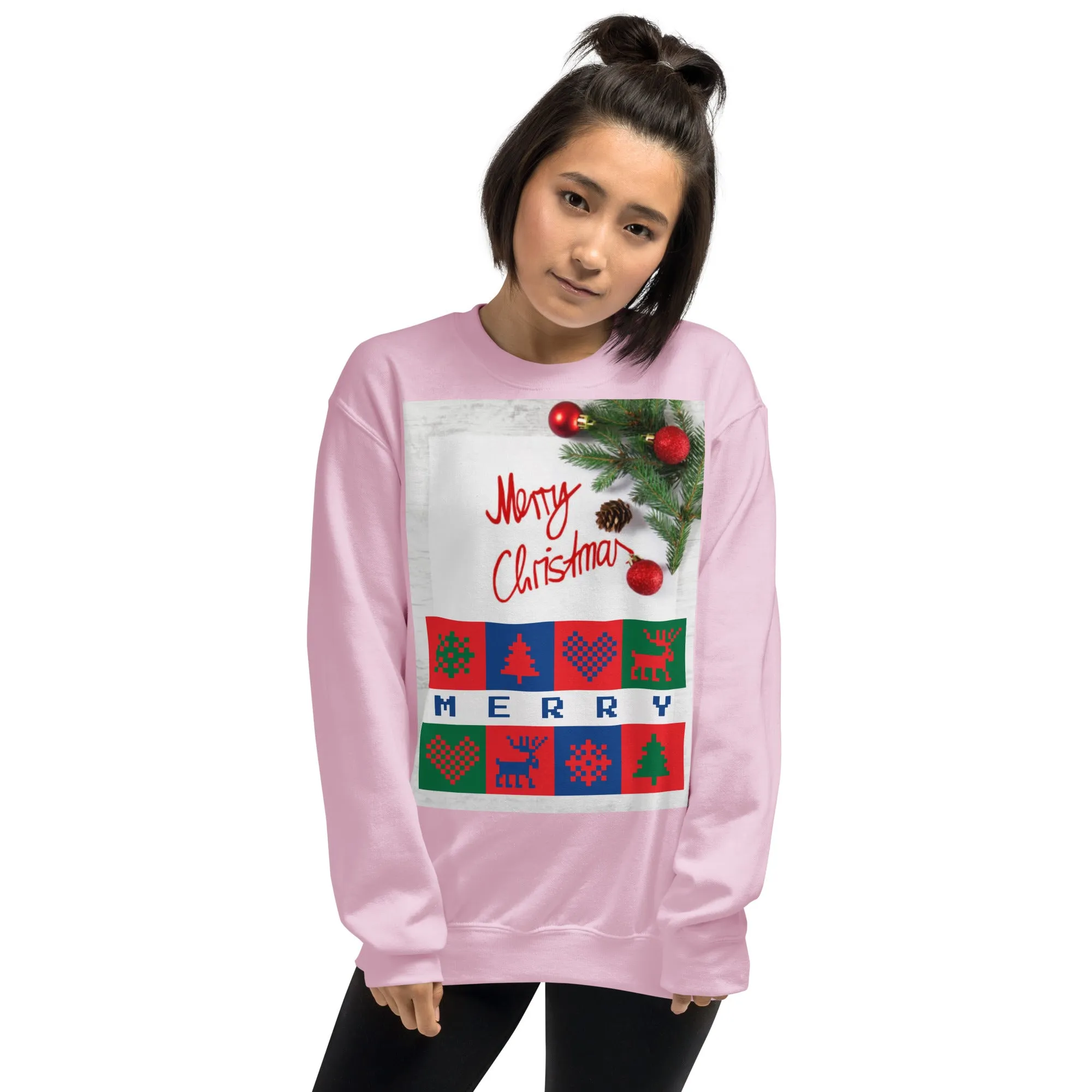 Merry Christmas Sweatshirt (Glamourange Christmas Sweatshirt Womens)