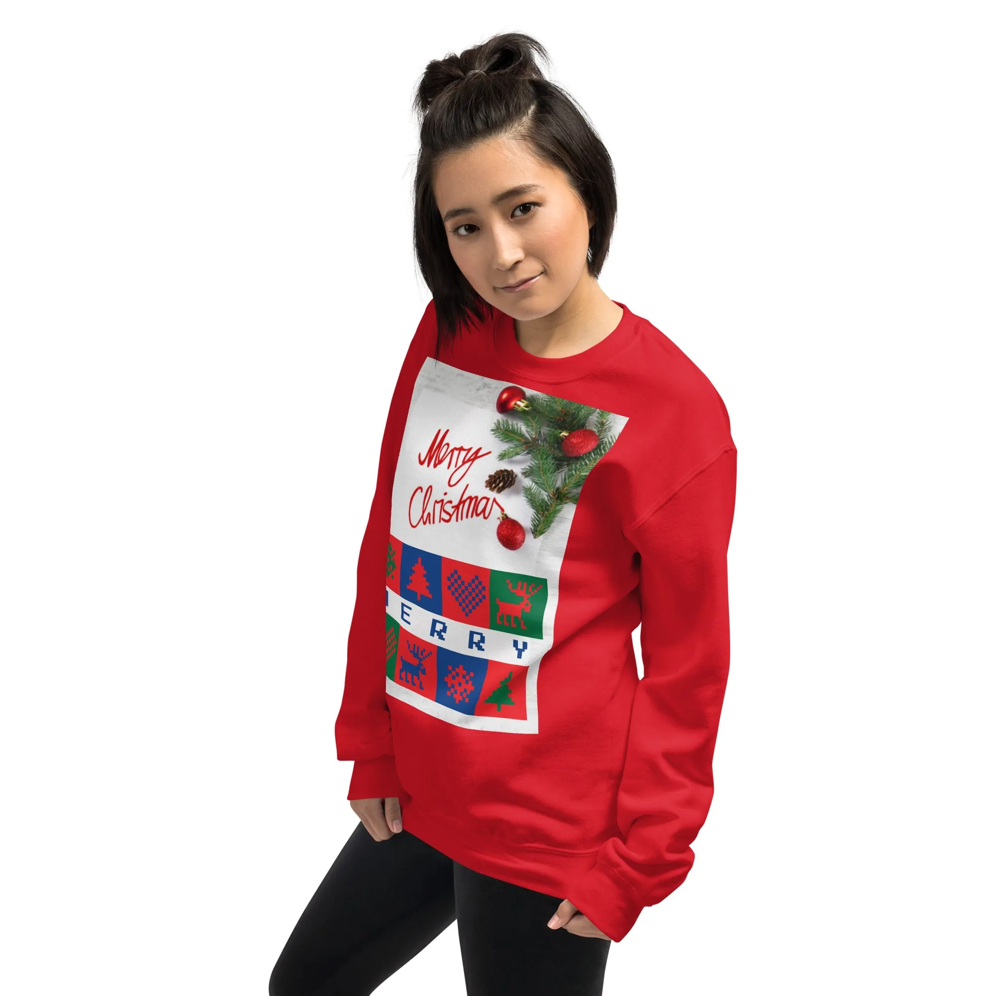 Merry Christmas Sweatshirt (Glamourange Christmas Sweatshirt Womens)