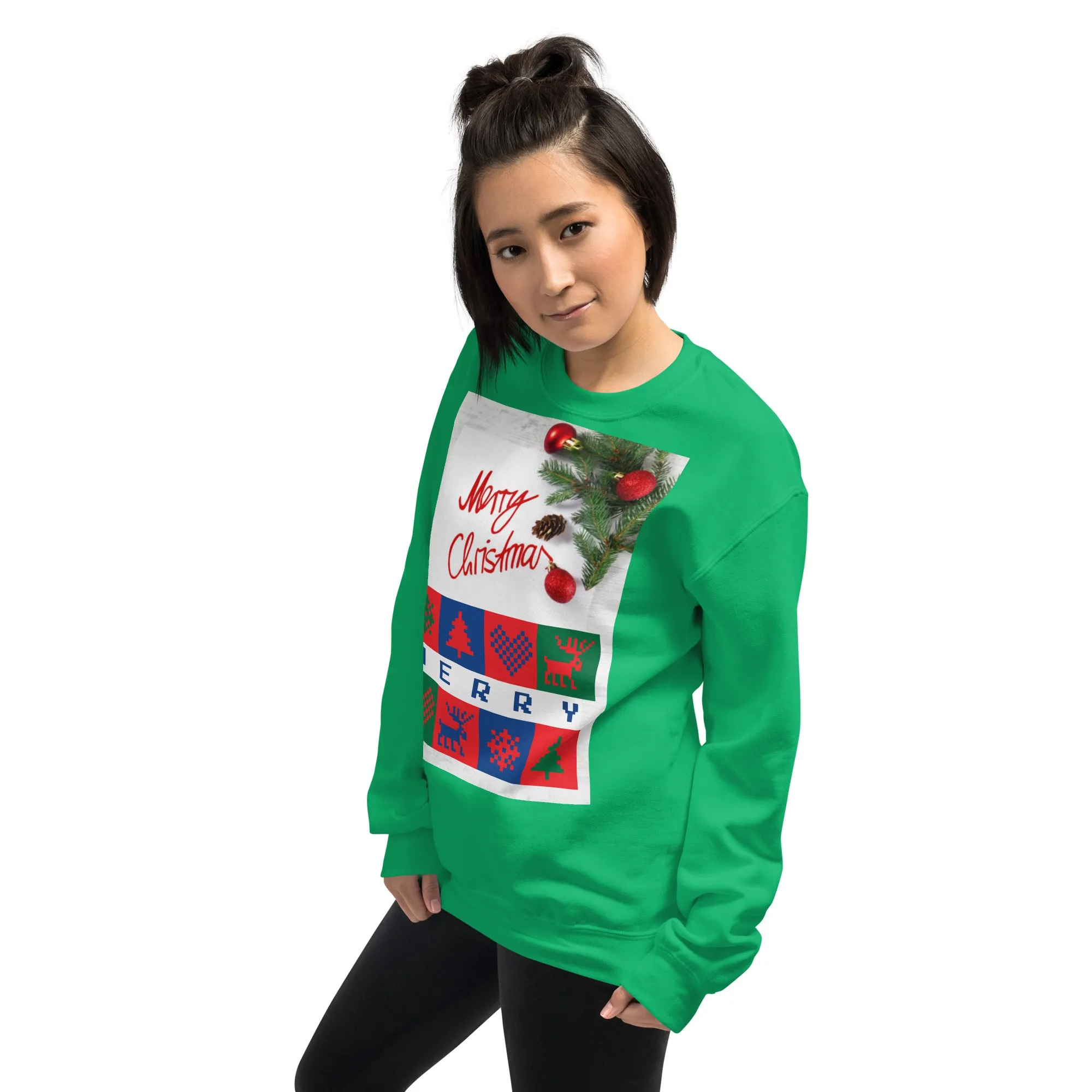 Merry Christmas Sweatshirt (Glamourange Christmas Sweatshirt Womens)