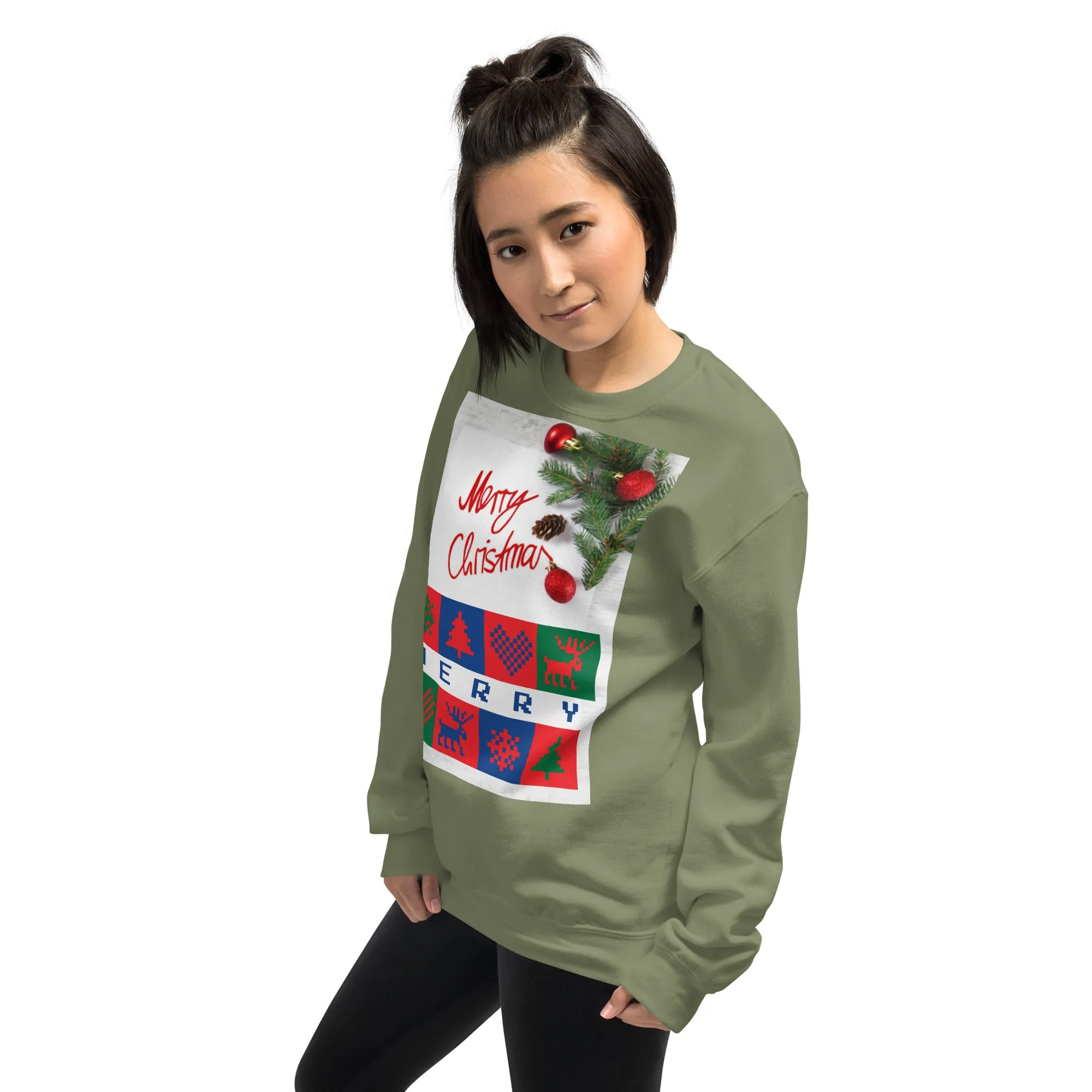 Merry Christmas Sweatshirt (Glamourange Christmas Sweatshirt Womens)