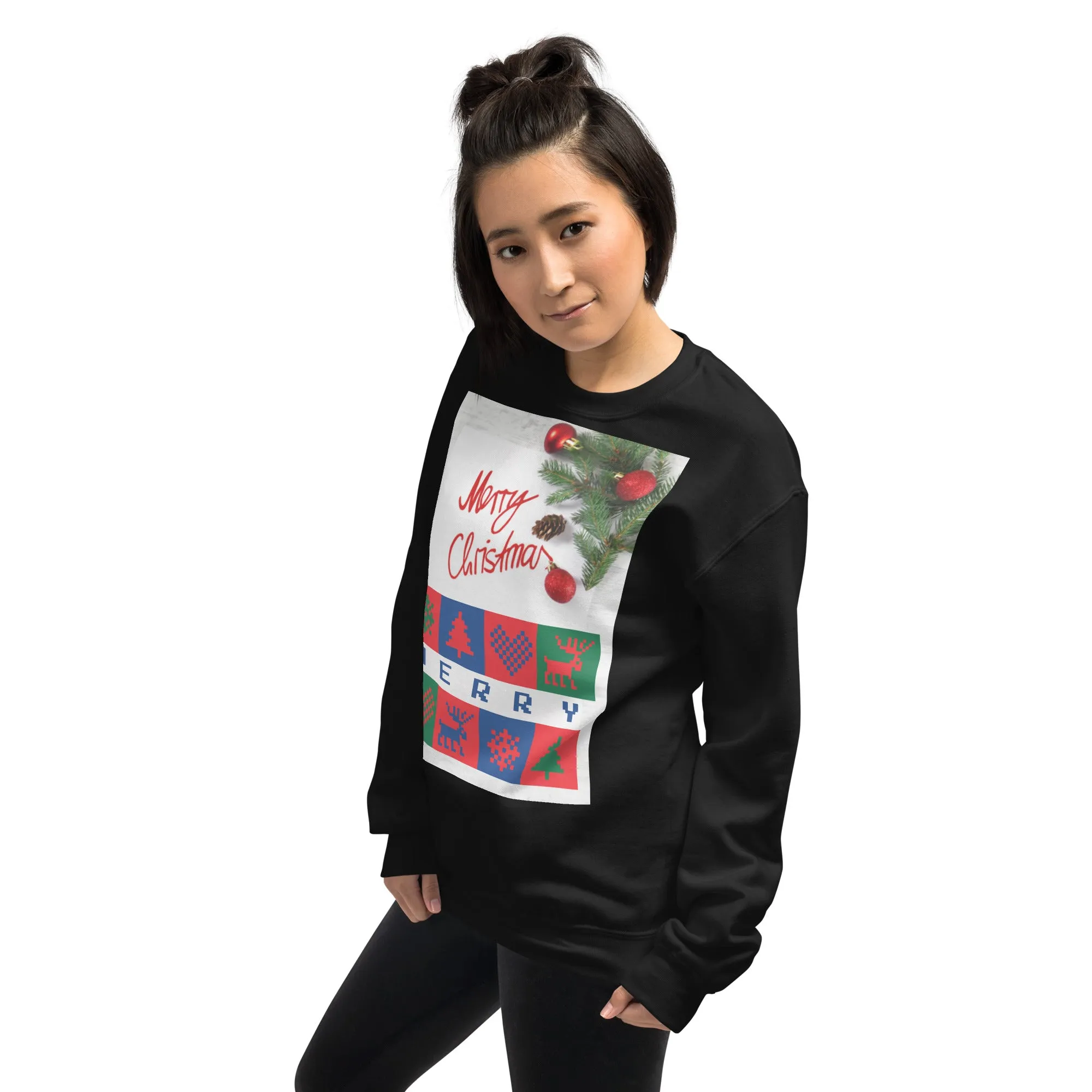 Merry Christmas Sweatshirt (Glamourange Christmas Sweatshirt Womens)
