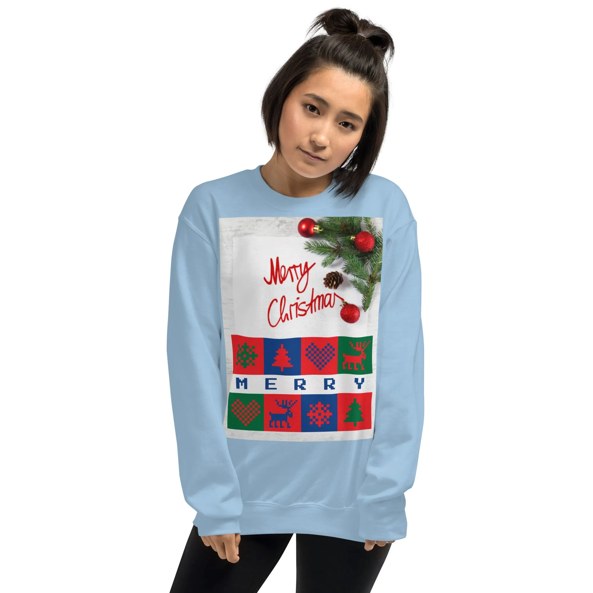 Merry Christmas Sweatshirt (Glamourange Christmas Sweatshirt Womens)