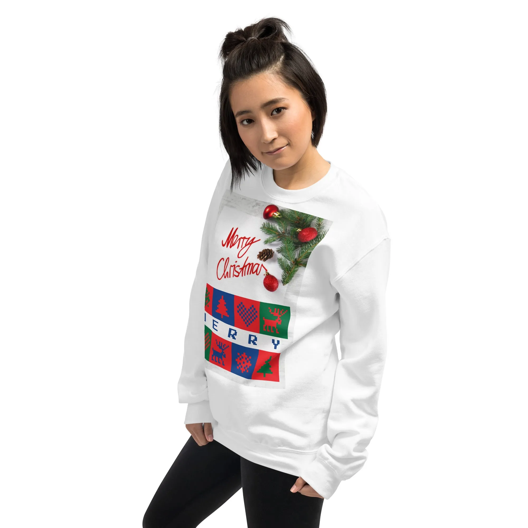 Merry Christmas Sweatshirt (Glamourange Christmas Sweatshirt Womens)